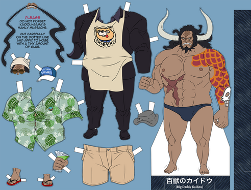 2025 - Paper doll created for Beastly: a Beast Pirate Zine